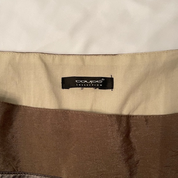 Beautiful kaki green shimmer A line skirt. - Picture 4 of 6